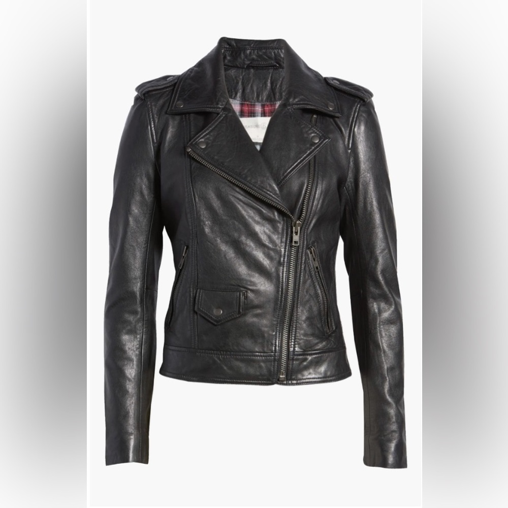 Treasure & Bond Leather Biker Jacket
